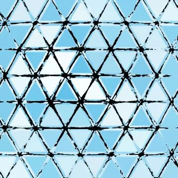 Triangles Blue, Black and White Abstract Pattern イラスト素材