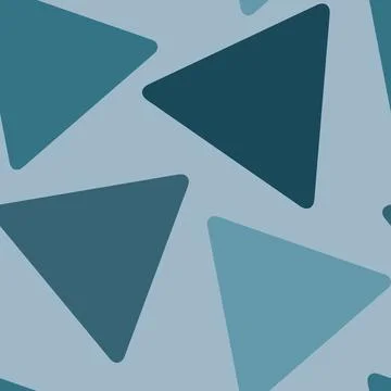 Triangles in Blue. Seamless Pattern. Stock Illustration