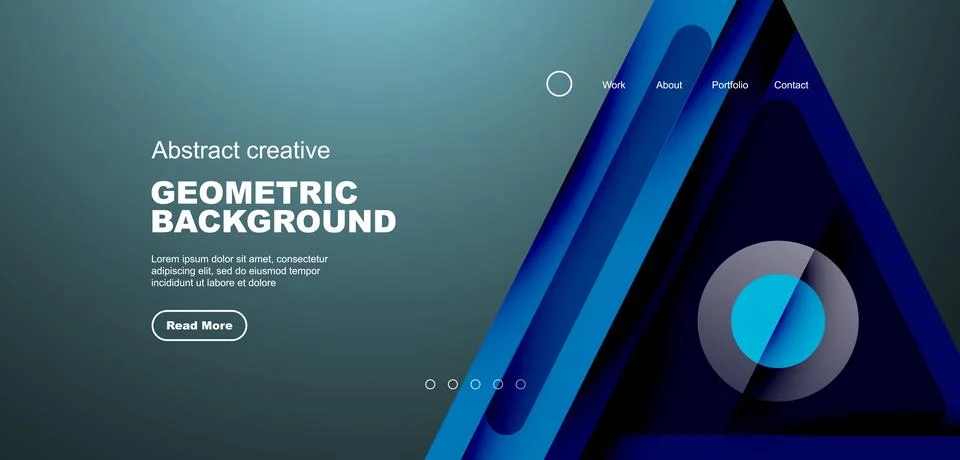 Triangles, circles and lines minimal background. Business or technology design Stock Illustration