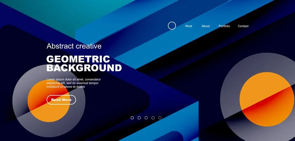 Triangles, circles and lines minimal background. Business or technology design Stock Illustration