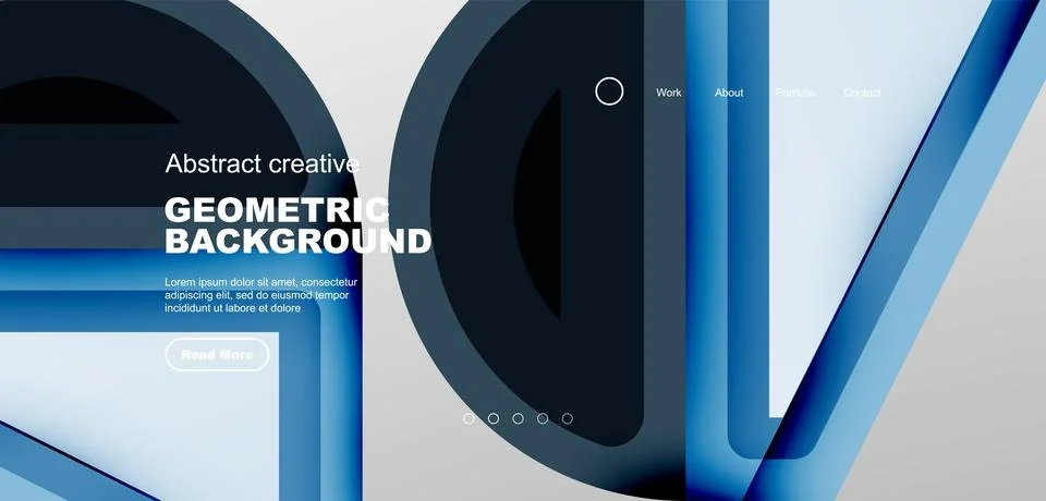 Triangles, circles and lines minimal background. Business or technology design Stock Illustration
