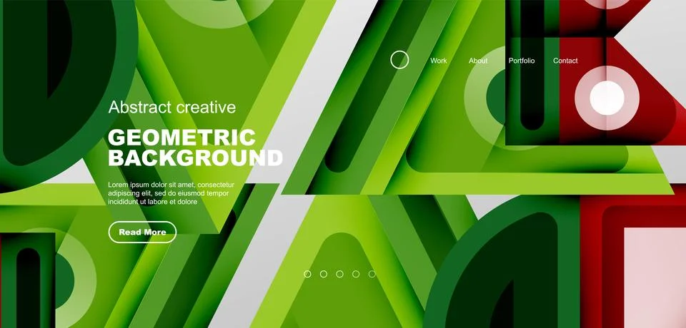 Triangles, circles and lines minimal background. Business or technology design Stock Illustration