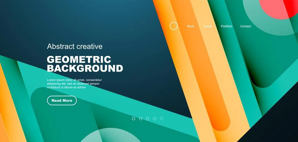 Triangles, circles and lines minimal background. Business or technology design 库存插图