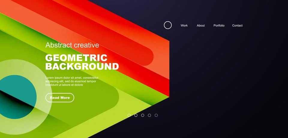 Triangles, circles and lines minimal background. Business or technology design Illustrazione stock