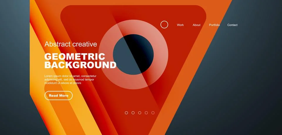 Triangles, circles and lines minimal background. Business or technology design Stock Illustration