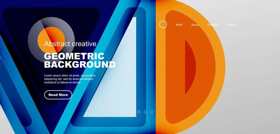 Triangles, circles and lines minimal background. Business or technology design Stock Illustration
