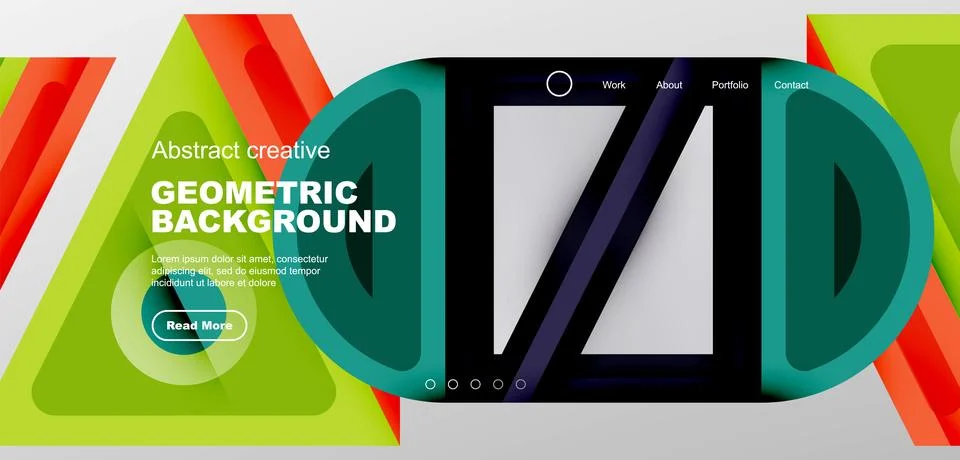 Triangles, circles and lines minimal background. Business or technology design 스톡 일러스트