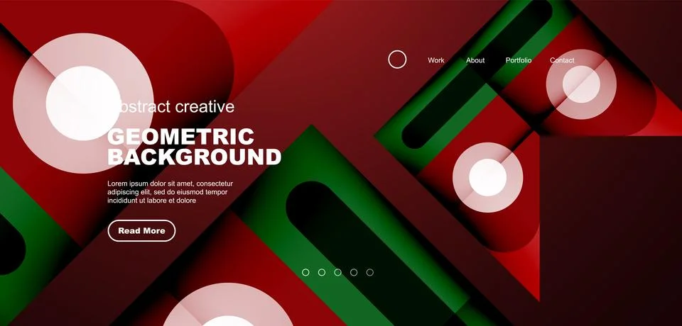 Triangles, circles and lines minimal background. Business or technology design Illustrazione stock
