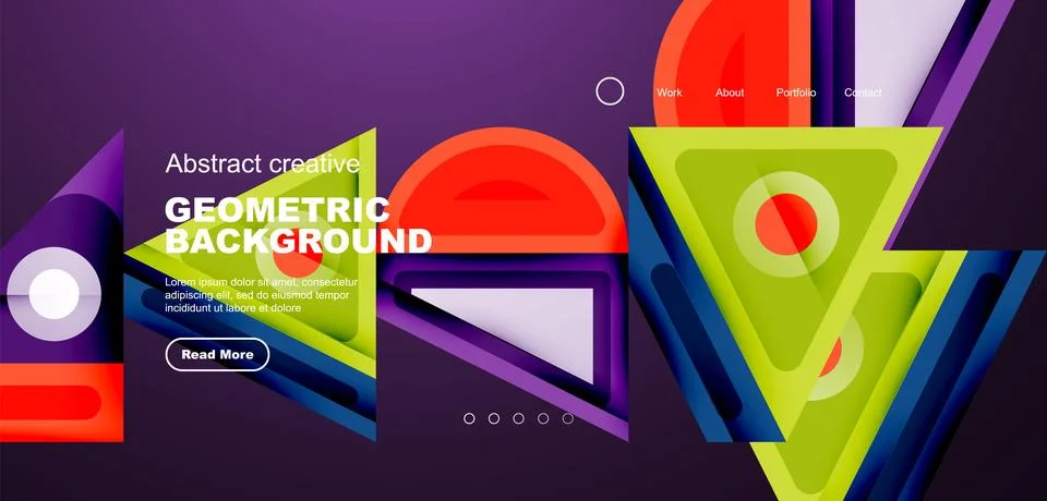 Triangles, circles and lines minimal background. Business or technology design Stockillustratie