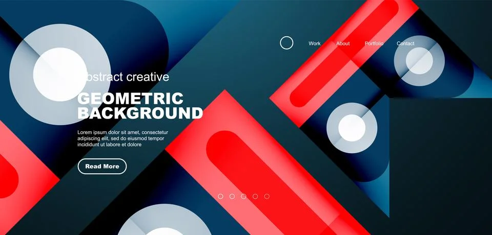 Triangles, circles and lines minimal background. Business or technology design Stock Illustration