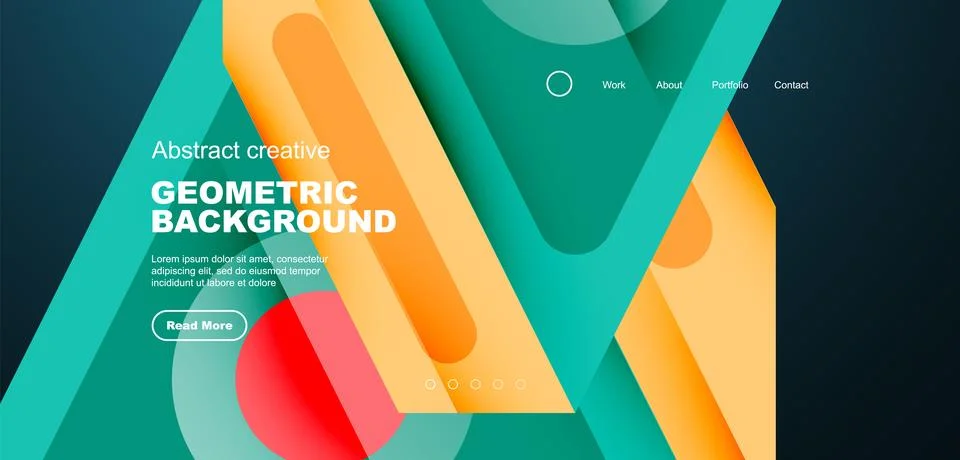 Triangles, circles and lines minimal background. Business or technology design 库存插图