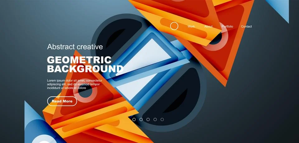 Triangles, circles and lines minimal background. Business or technology design Stock Illustration