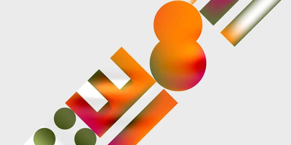 Triangles, circles, squares, rectangles design. Vector Illustration For Stock Illustration