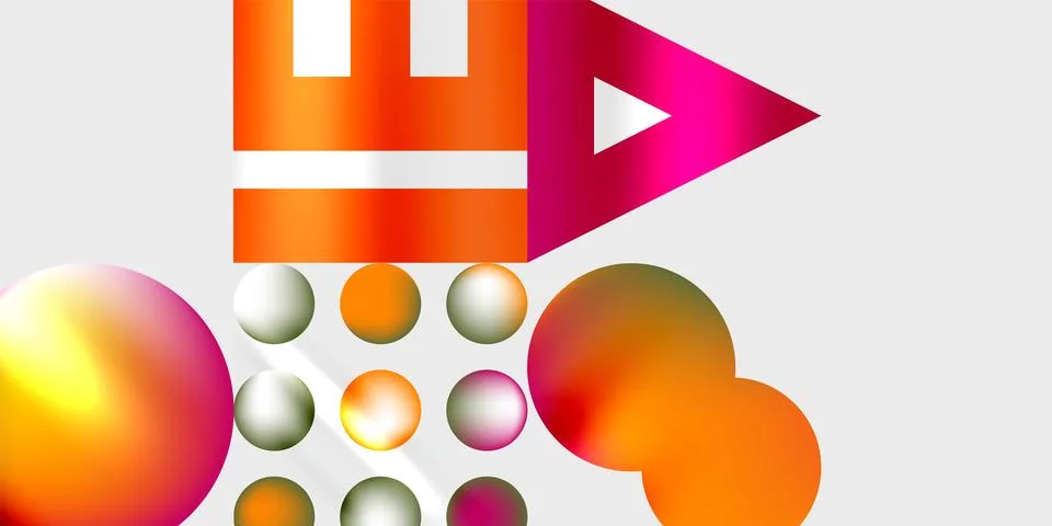 Triangles, circles, squares, rectangles design. Vector Illustration For Stock Illustration