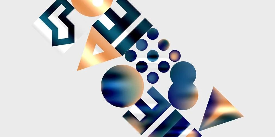 Triangles, circles, squares, rectangles design. Vector Illustration For Stock Illustration