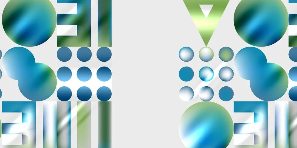 Triangles, circles, squares, rectangles design. Vector Illustration For Stock Illustration