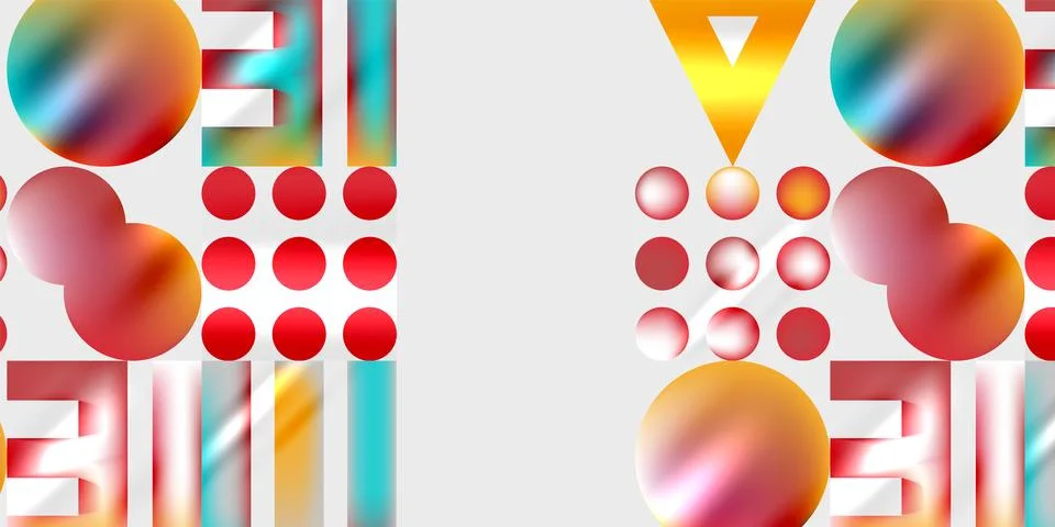 Triangles, circles, squares, rectangles design. Vector Illustration For Stock Illustration