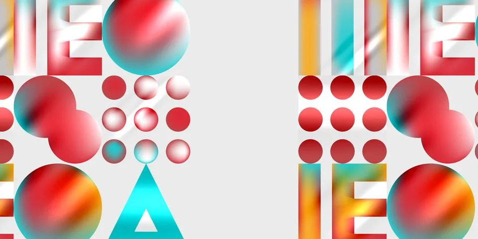 Triangles, circles, squares, rectangles design. Vector Illustration For Stock Illustration