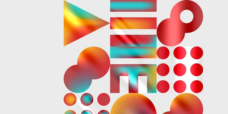 Triangles, circles, squares, rectangles design. Vector Illustration For Illustrazione stock