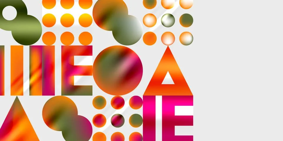 Triangles, circles, squares, rectangles design. Vector Illustration For Stock Illustration