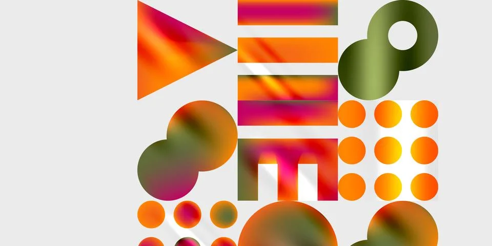 Triangles, circles, squares, rectangles design. Vector Illustration For Stock Illustration