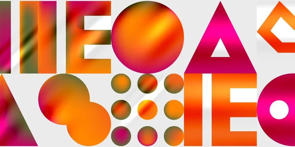 Triangles, circles, squares, rectangles design. Vector Illustration For Stock Illustration
