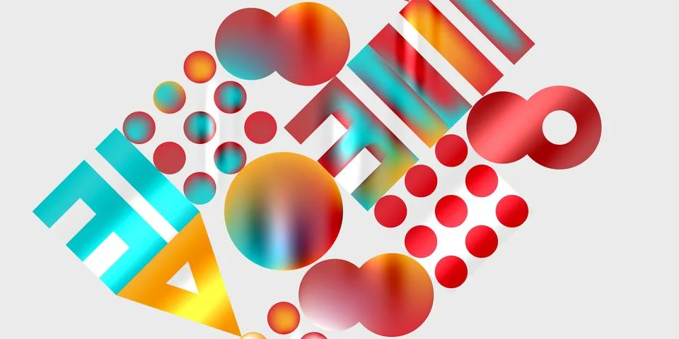 Triangles, circles, squares, rectangles design. Vector Illustration For Stock Illustration