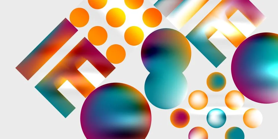 Triangles, circles, squares, rectangles design. Vector Illustration For Stock Illustration