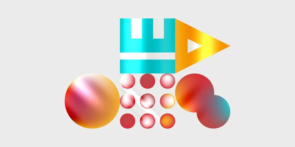 Triangles, circles, squares, rectangles design. Vector Illustration For Stock Illustration