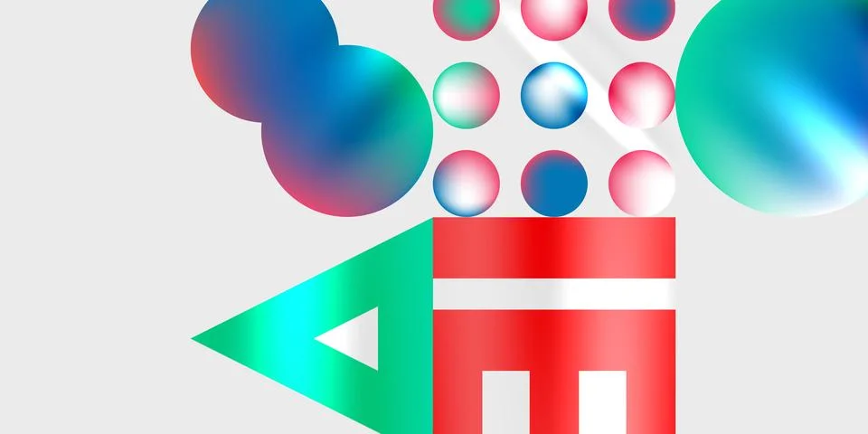 Triangles, circles, squares, rectangles design. Vector Illustration For Stock Illustration