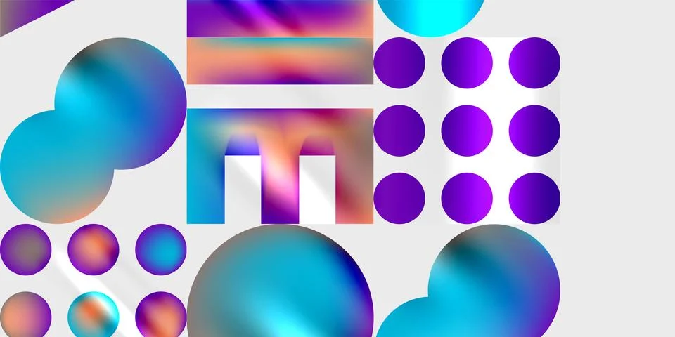 Triangles, circles, squares, rectangles design. Vector Illustration For Stock Illustration