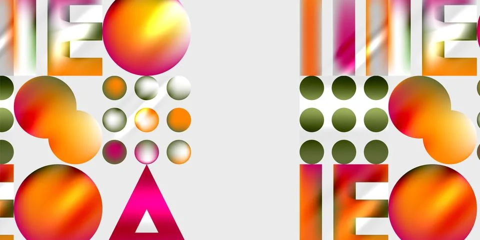 Triangles, circles, squares, rectangles design. Vector Illustration For Stock Illustration