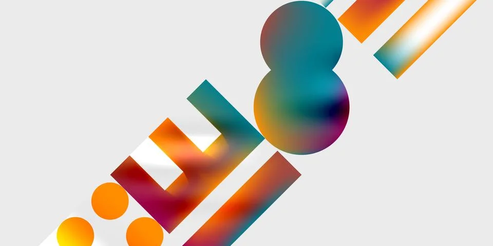 Triangles, circles, squares, rectangles design. Vector Illustration For Stock Illustration
