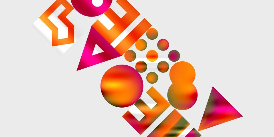 Triangles, circles, squares, rectangles design. Vector Illustration For Stock Illustration