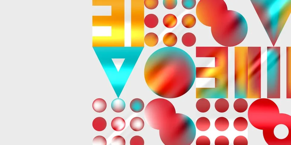 Triangles, circles, squares, rectangles design. Vector Illustration For Stock Illustration