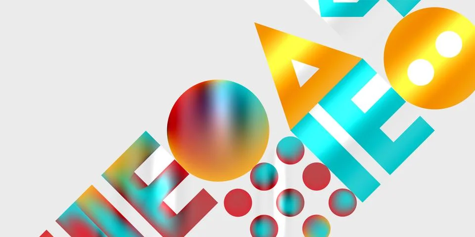 Triangles, circles, squares, rectangles design. Vector Illustration For Wal.. Stockillustratie