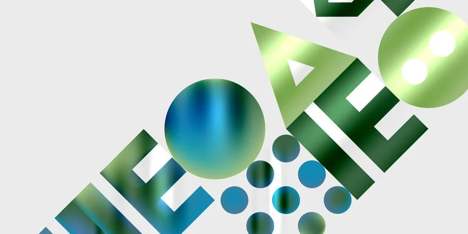 Triangles, circles, squares, rectangles design. Vector Illustration For Wal.. Stock Illustration