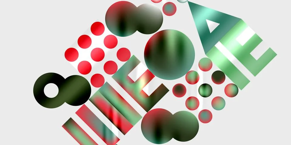 Triangles, circles, squares, rectangles design. Vector Illustration For Wal.. Stock Illustration