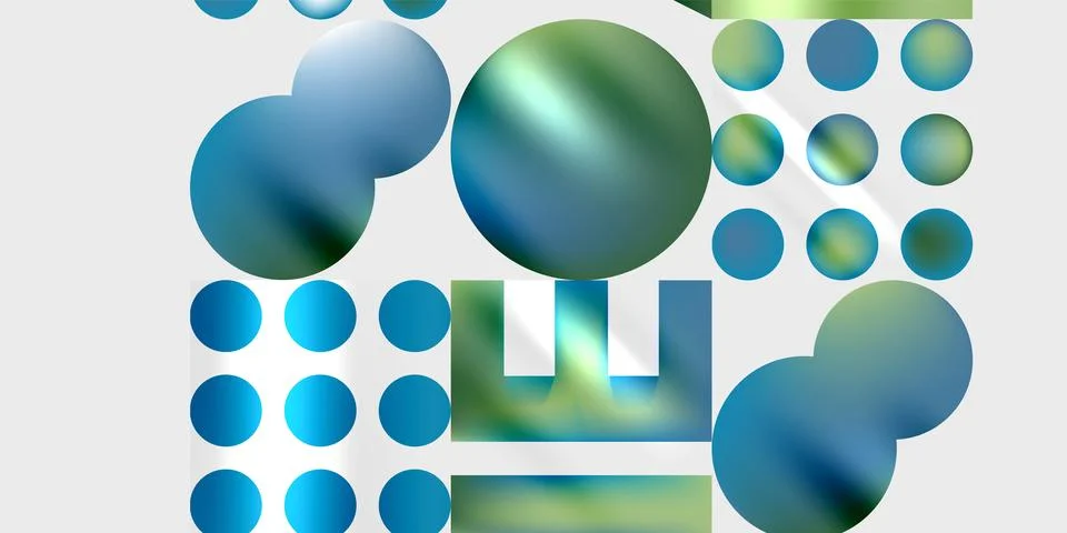Triangles, circles, squares, rectangles design. Vector Illustration For Wal.. Stock Illustration