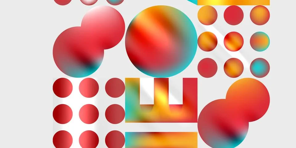 Triangles, circles, squares, rectangles design. Vector Illustration For Wal.. Stock Illustration