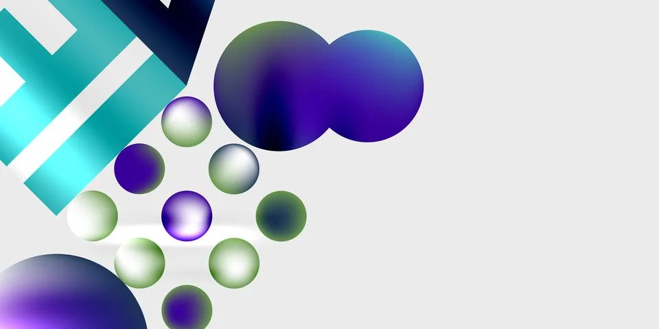 Triangles, circles, squares, rectangles design. Vector Illustration For Wal.. Stock Illustration