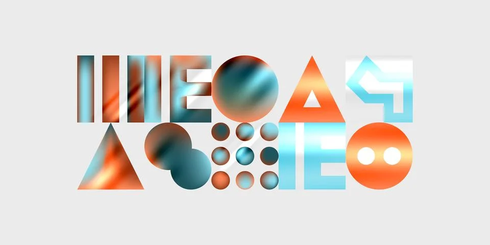 Triangles, circles, squares, rectangles design. Vector Illustration For Stock Illustration