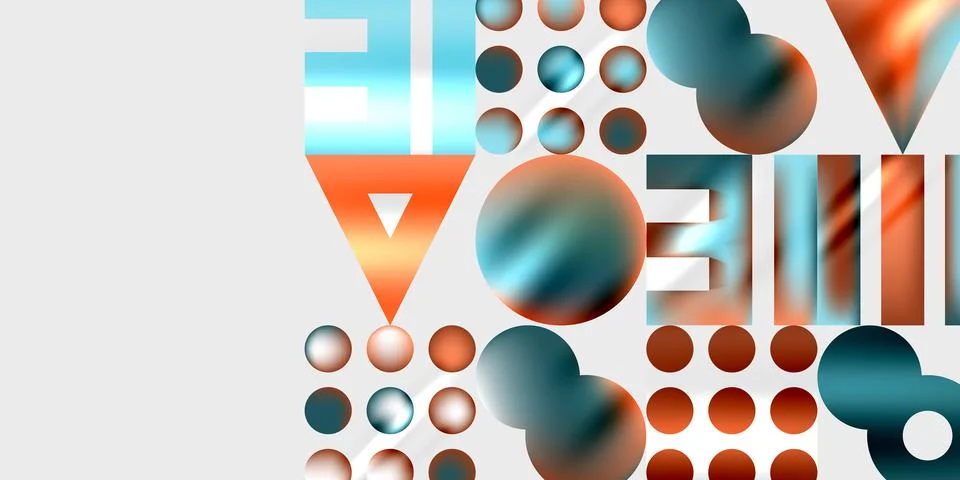 Triangles, circles, squares, rectangles design. Vector Illustration For Stock Illustration