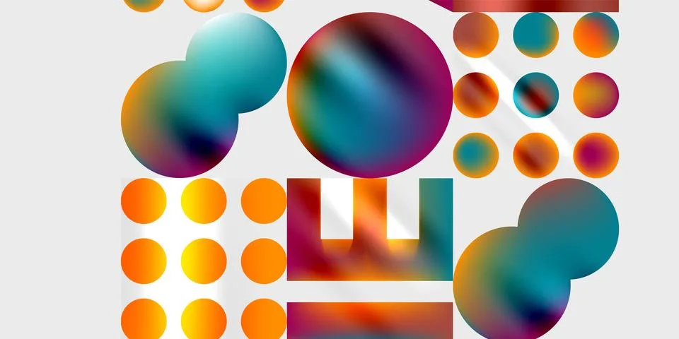 Triangles, circles, squares, rectangles design. Vector Illustration For Stockillustratie