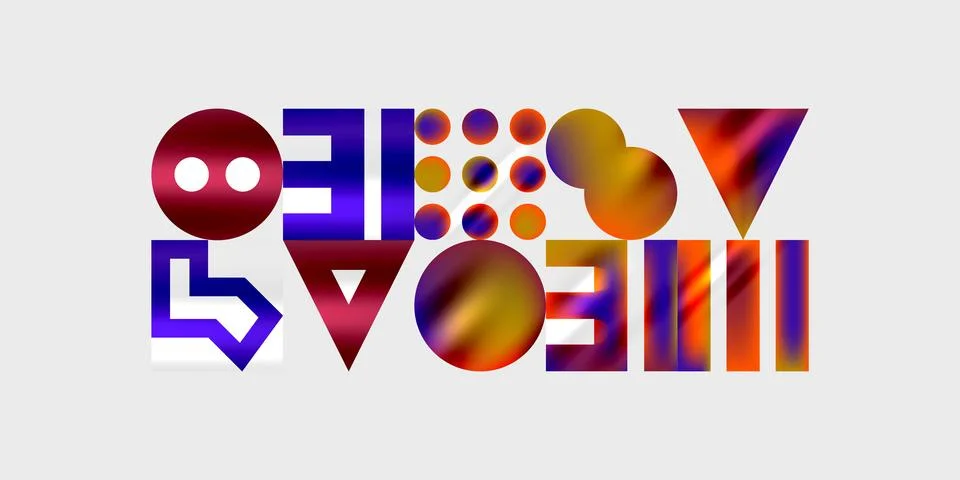 Triangles, circles, squares, rectangles design. Vector Illustration For Stock Illustration