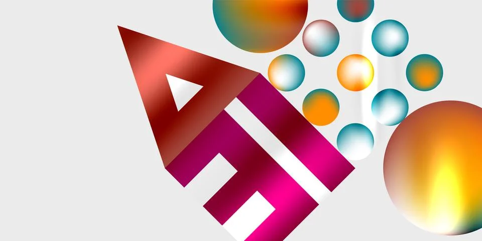 Triangles, circles, squares, rectangles design. Vector Illustration For Stock Illustration