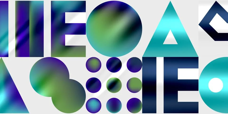 Triangles, circles, squares, rectangles design. Vector Illustration For Stock Illustration