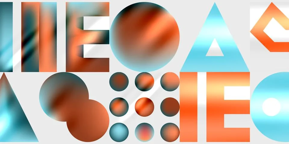 Triangles, circles, squares, rectangles design. Vector Illustration For Stock Illustration