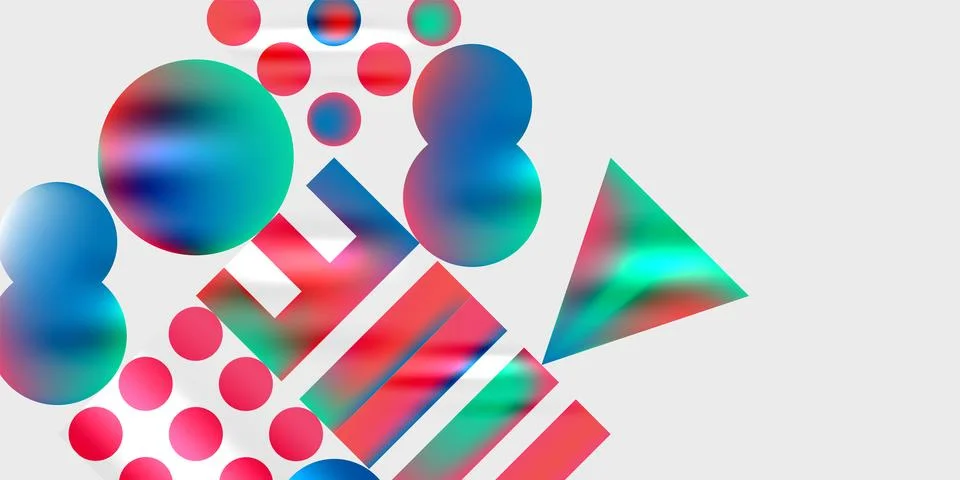 Triangles, circles, squares, rectangles design. Vector Illustration For Stock Illustration