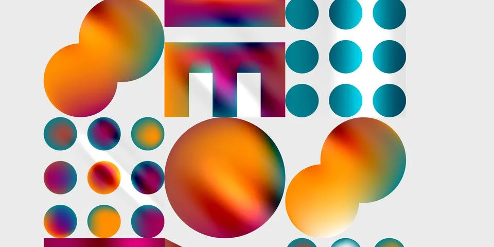 Triangles, circles, squares, rectangles design. Vector Illustration For Stock Illustration